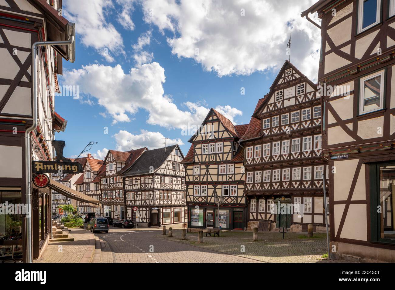 Bad Sooden-Allendorf, Ortsteil Allendorf, Kirchstraße, rechts Nr. 29 und 27 Stockfoto