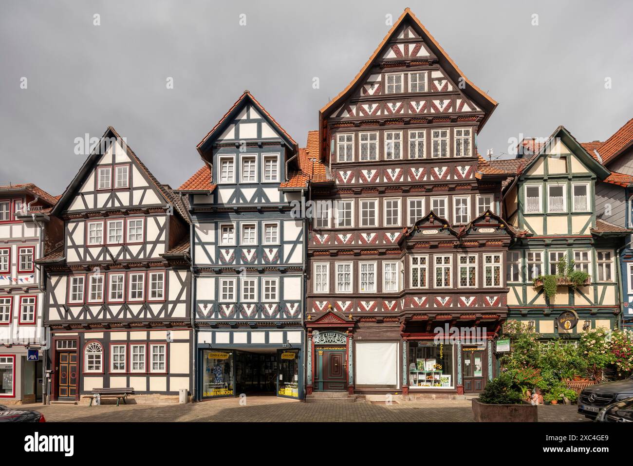 Bad Sooden-Allendorf, Ortsteil Allendorf, Kirchstraße, Häuser Nr. 55-61 Stockfoto