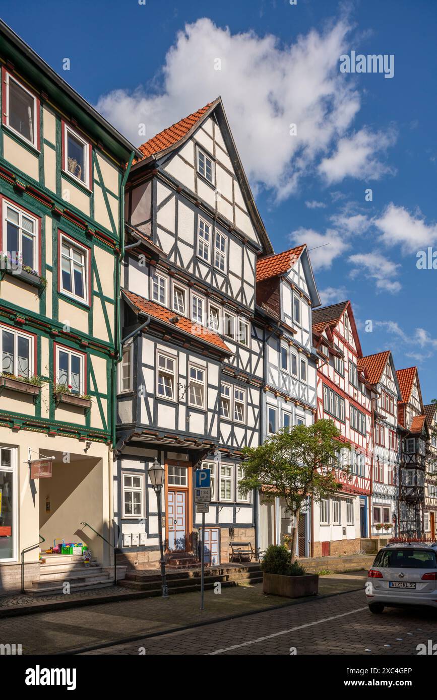 Bad Sooden-Allendorf, Ortsteil Allendorf, Kirchstraße nach Süden, vorne Haus Nr. 52 Stockfoto