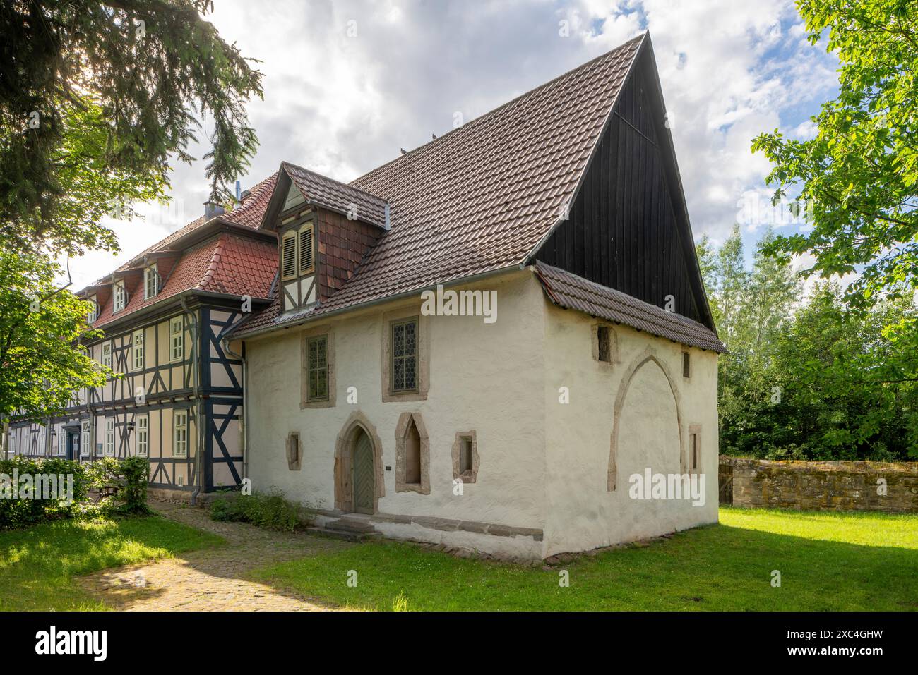 Bad Sooden-Allendorf, Ortsteil Allendorf, ehem. Hospital und Hospitalkapelle zum Heiligen Geist, Blick von Südosten Stockfoto