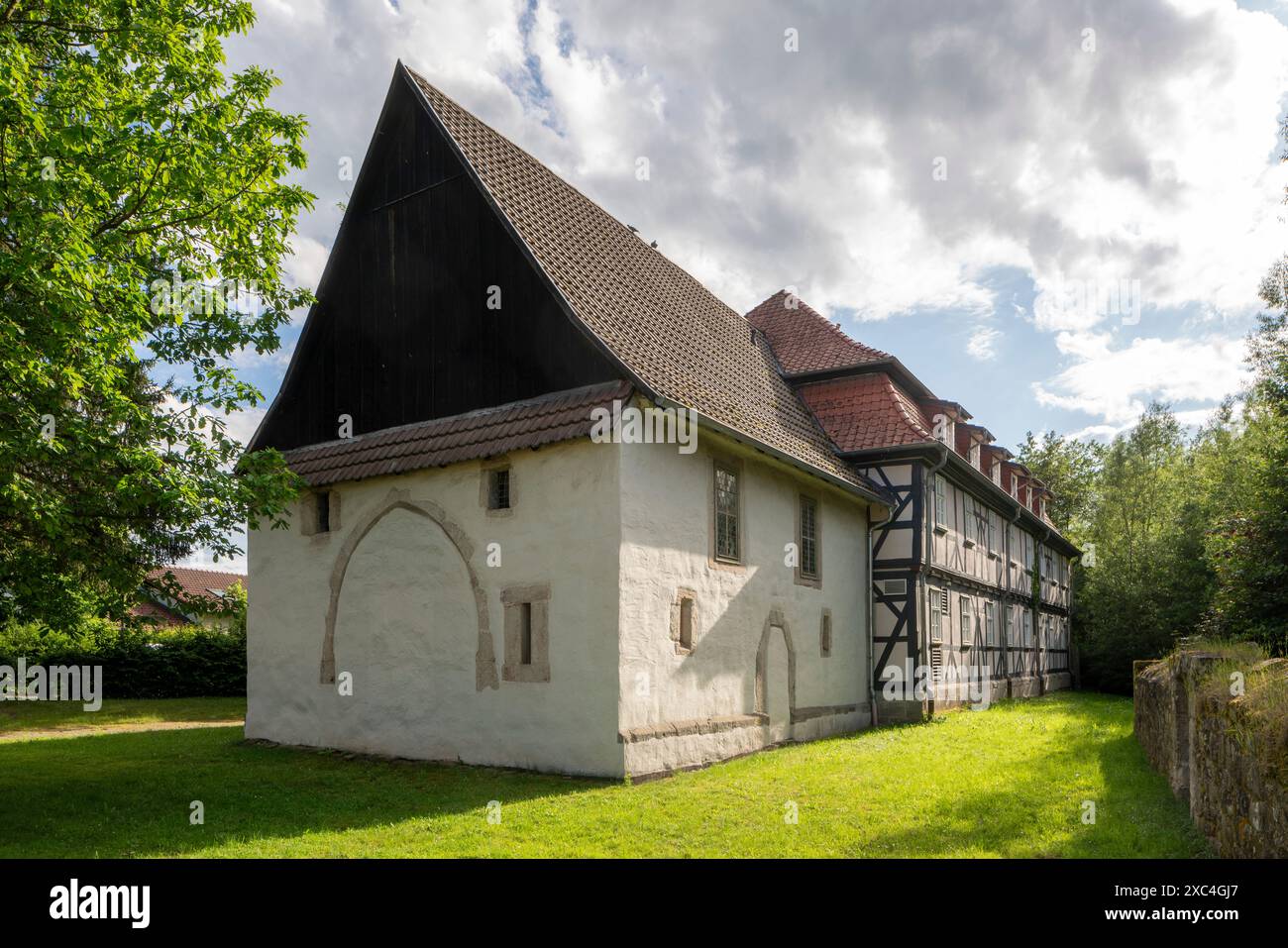 Bad Sooden-Allendorf, Ortsteil Allendorf, ehem. Hospital und Hospitalkapelle zum Heiligen Geist, Blick von Nordosten Stockfoto