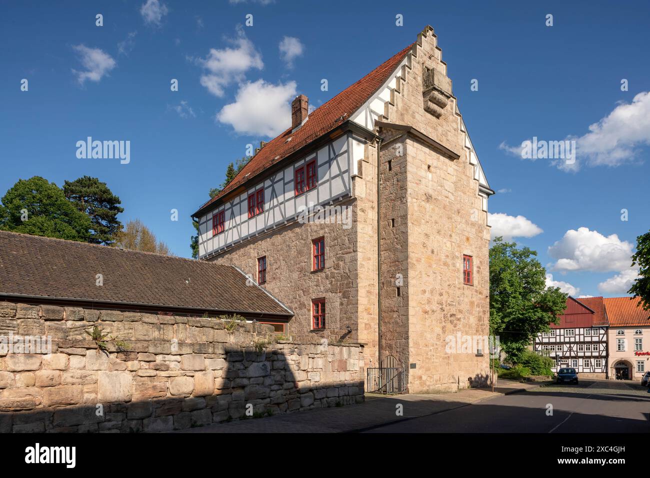 Bad Sooden-Allendorf, Ortsteil Allendorf, Rathofstraße 2, Steinernes Haus, Blick von Westen Stockfoto