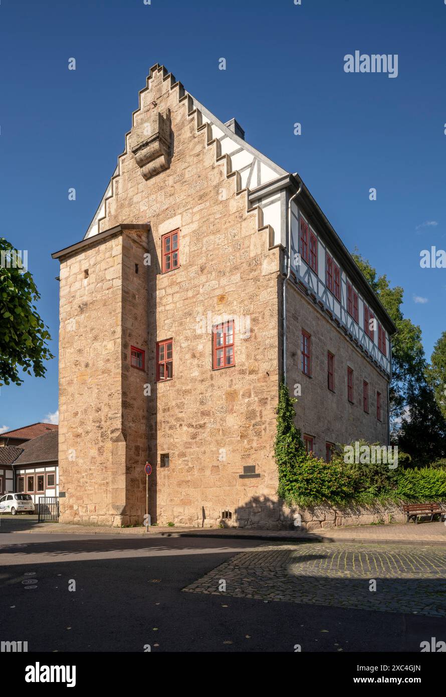 Bad Sooden-Allendorf, Ortsteil Allendorf, Rathofstraße 2, Steinernes Haus, Blick von Süden Stockfoto