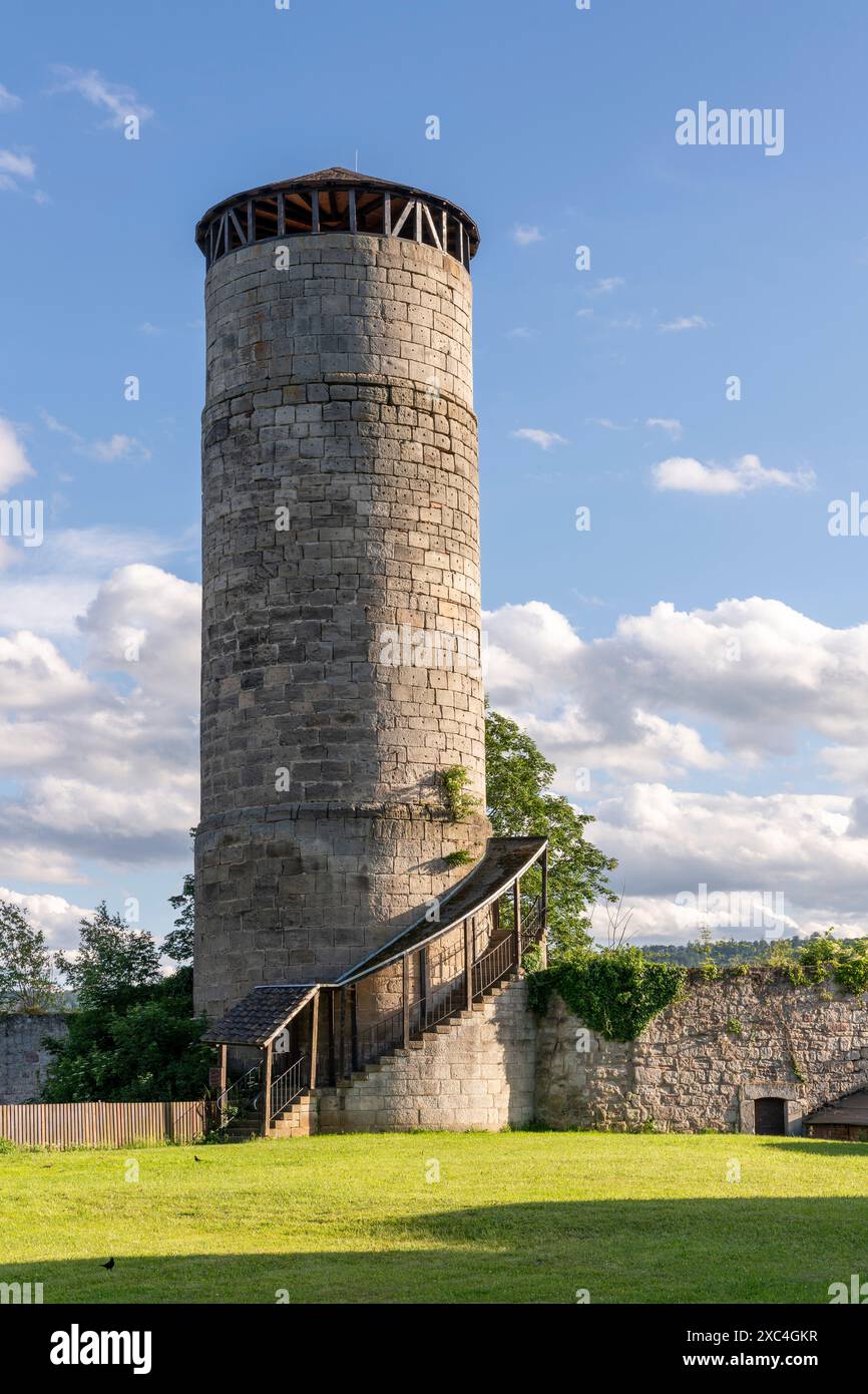 Bad Sooden-Allendorf, Ortsteil Allendorf, Stadtbefestigung, Diebesturm, Feldseite Stockfoto