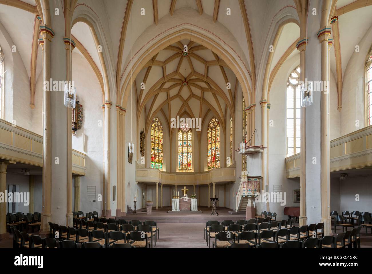 Eschwege, Evangelische Marktkirche St. Dionys, Blick nach Osten Stockfoto