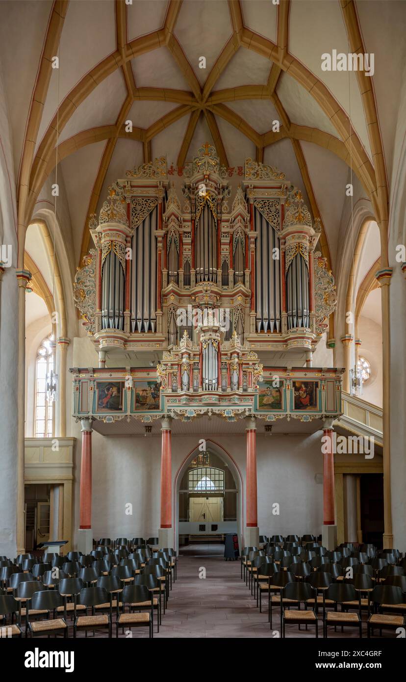 Eschwege, Evangelische Marktkirche St. Dionys, Orgel Stockfoto