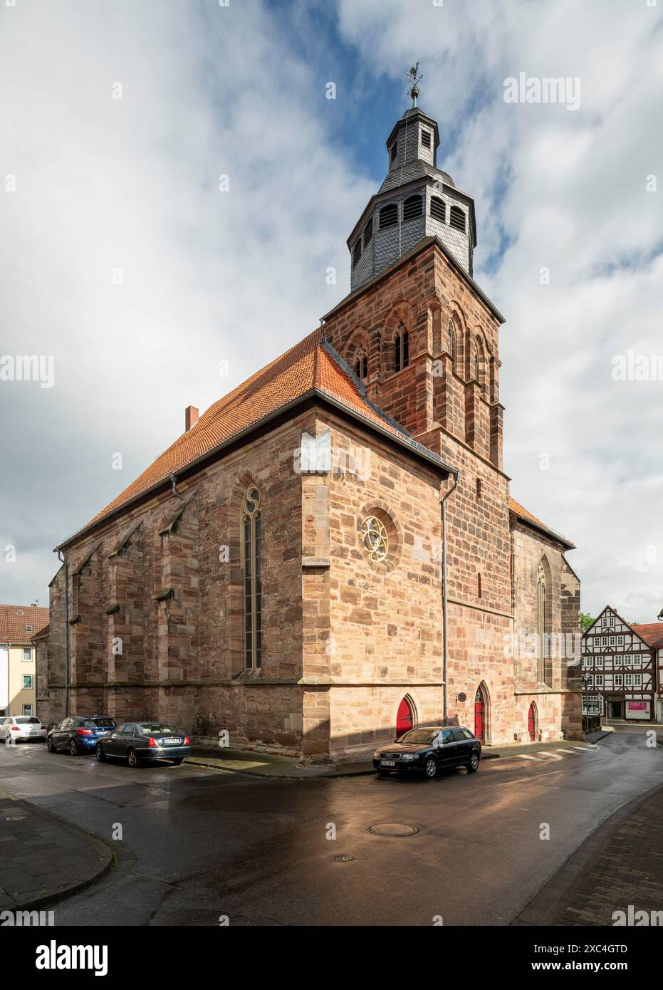 Eschwege, Evangelische Marktkirche St. Dionys, Blick von Nordwesten Stockfoto