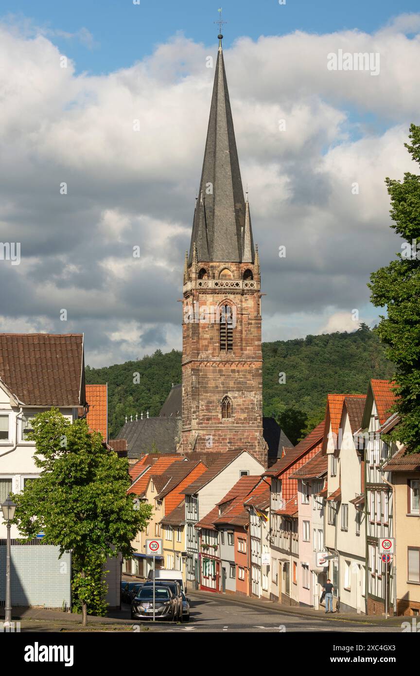 Eschwege, Ev. Pfarrkirche St. Katharinen, Blick von Westen Stockfoto