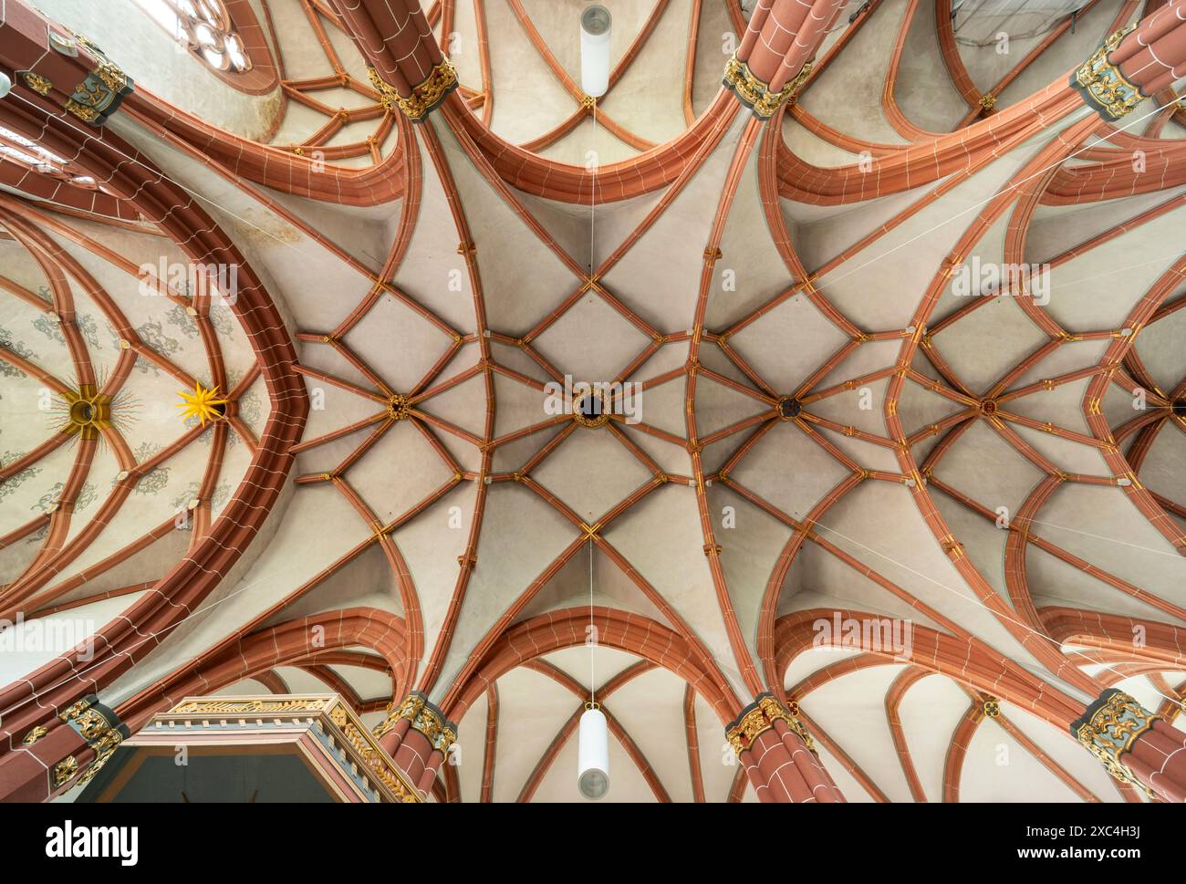 Eschwege, Ev. Pfarrkirche St. Katharinen, Gewölbe im Mittelschiff Stockfoto