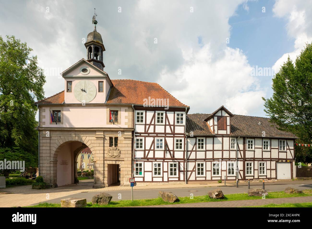 Bad Sooden-Allendorf, Ortsteil Bad Sooden, Stadttor von 1704/1705, Feldseite Stockfoto