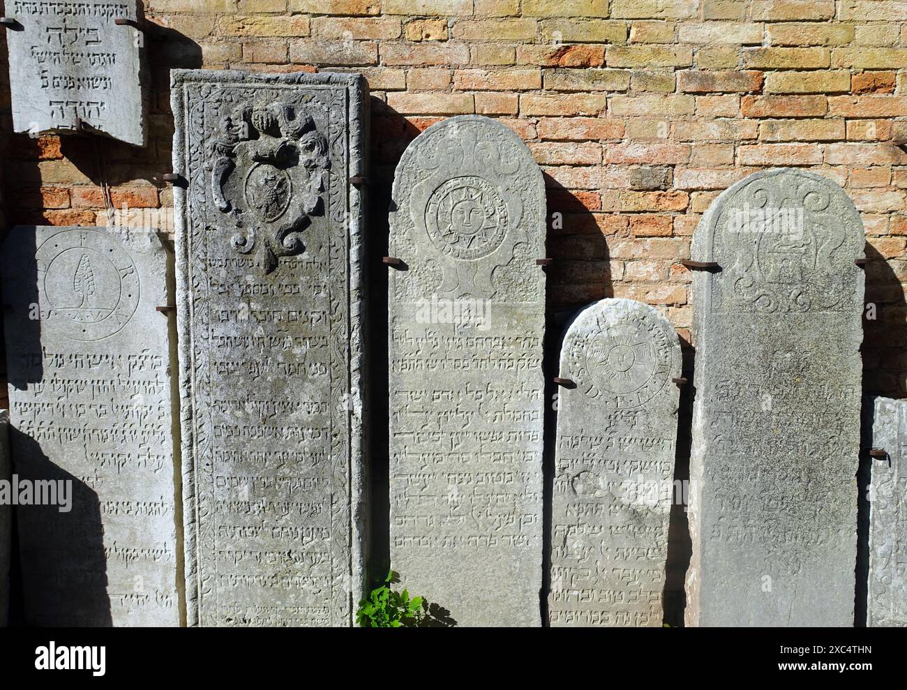 Alter jüdischer Friedhof Lido Venedig Italien Stockfoto