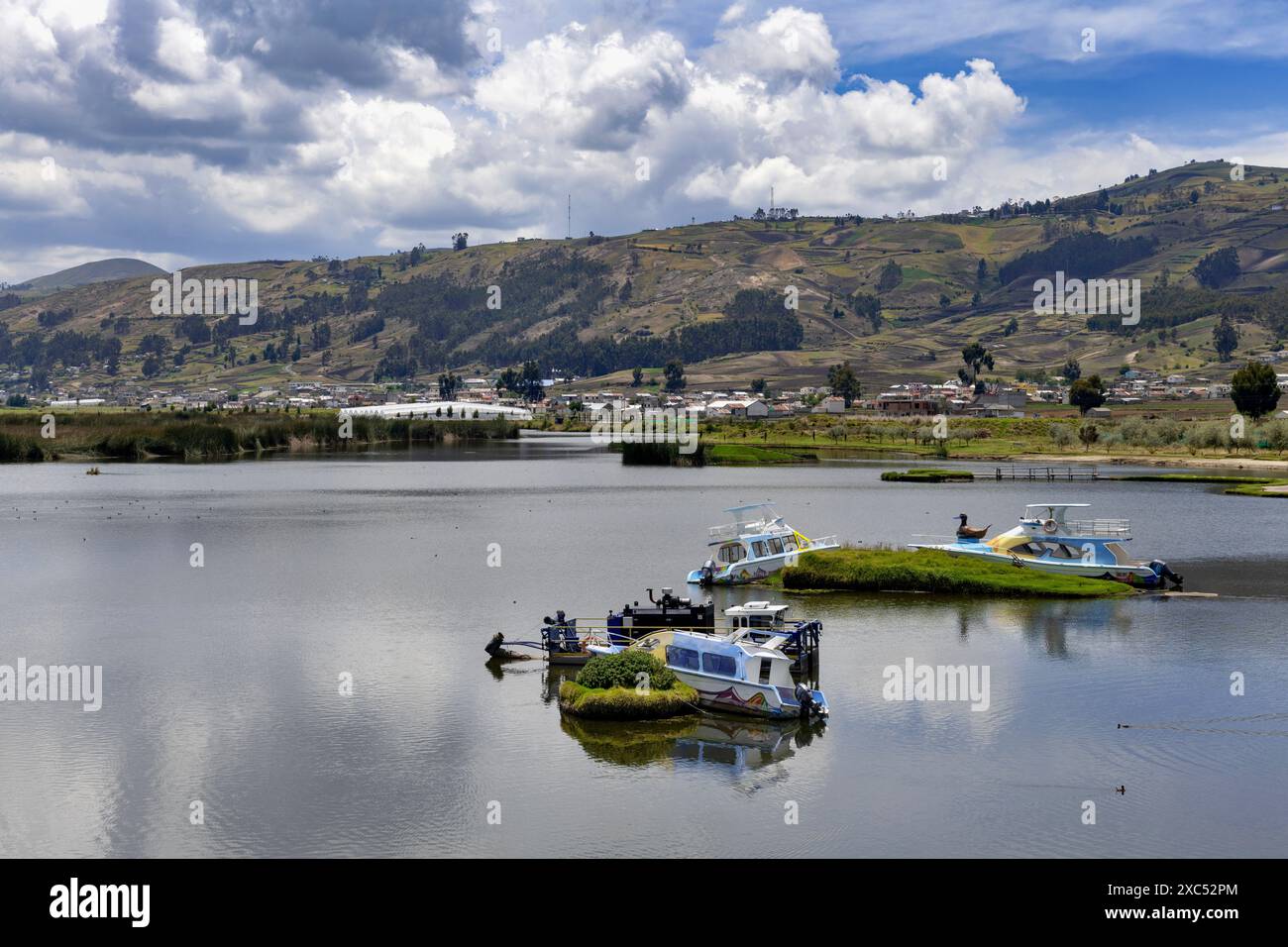 Colta Lagune (Laguna Colta) in Ecuador Stockfoto