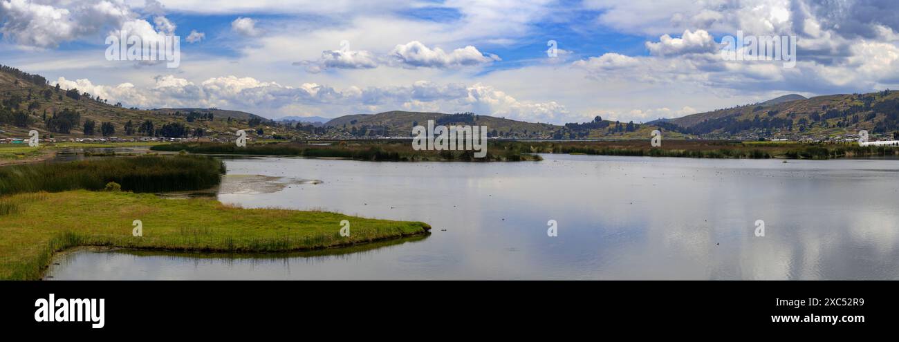 Colta Lagune (Laguna Colta) in Ecuador Stockfoto