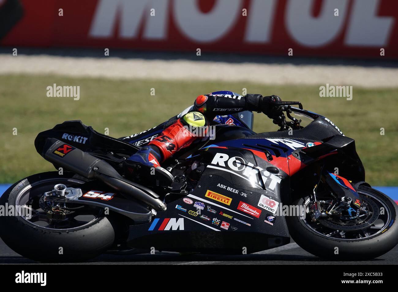 Foto Costanza Benvenuti/LaPresse 14.06.2024 - Sport-Motociclismo-2024-Motul FIM Superbike World Championship-Runde 04-Pirelli Emilia-Romagna Round-Misano World Circuit Marco Simoncelli &#x2013; FP1-FP2 nella 2024 Foto: Toprak Razgatlioglu - BMWPHOTO Costanza Benvenuti/LaPresse 14.06.2024 Toprak Razgatlioglu - BMW Credit: LaPresse/Alamy Live News Stockfoto