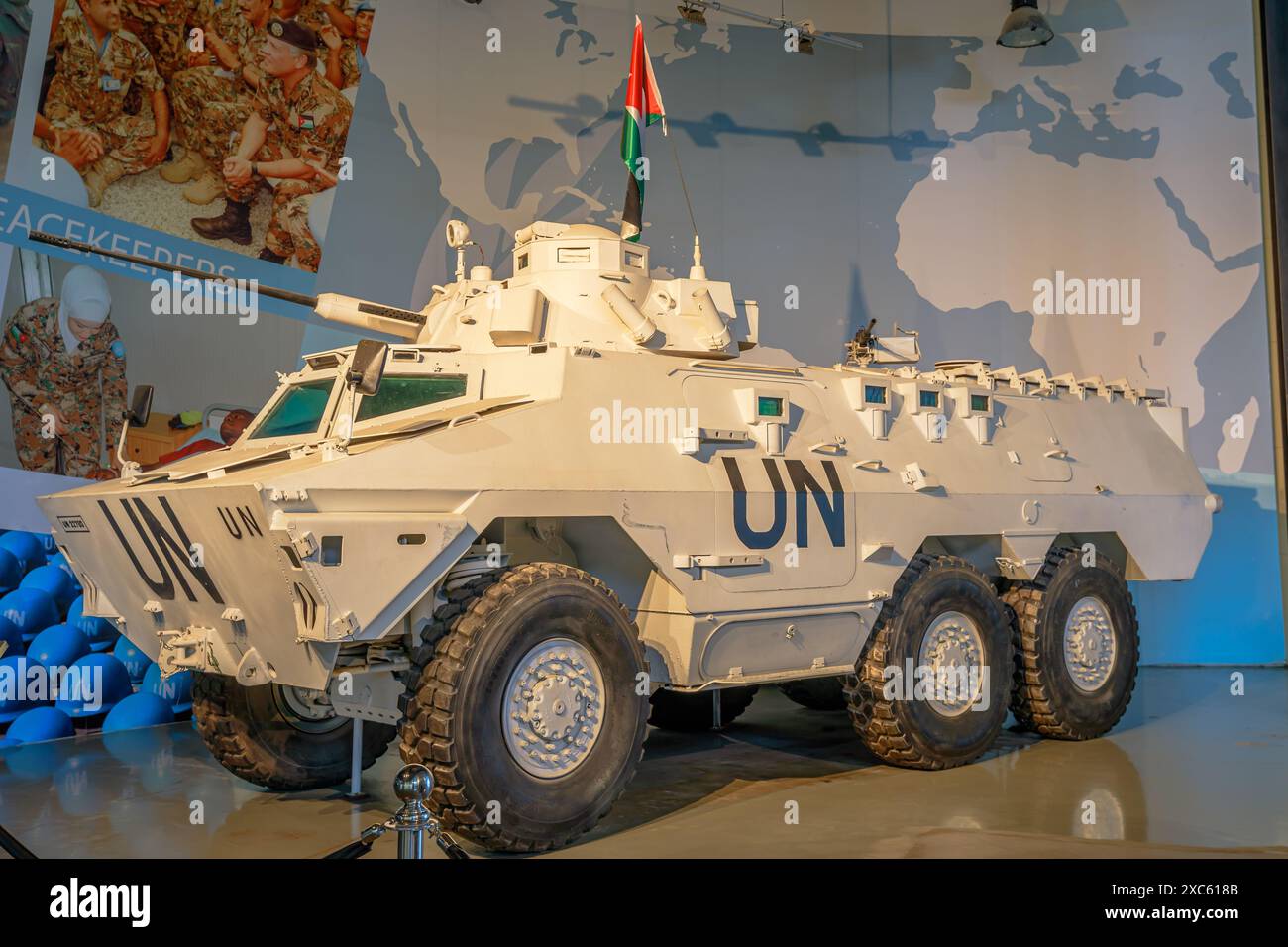 Jordanian Ratel Royal Tank Museum, Amman, Jordanien - 4. Mai 2024: Eine prominente ...