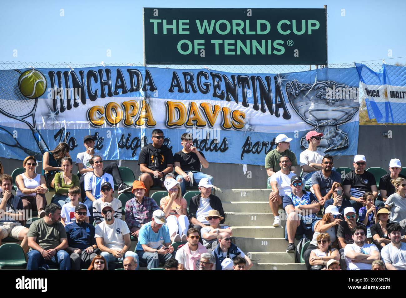 Argentinische Tennisfans. Davis Cup 2023. Buenos Aires Stockfoto