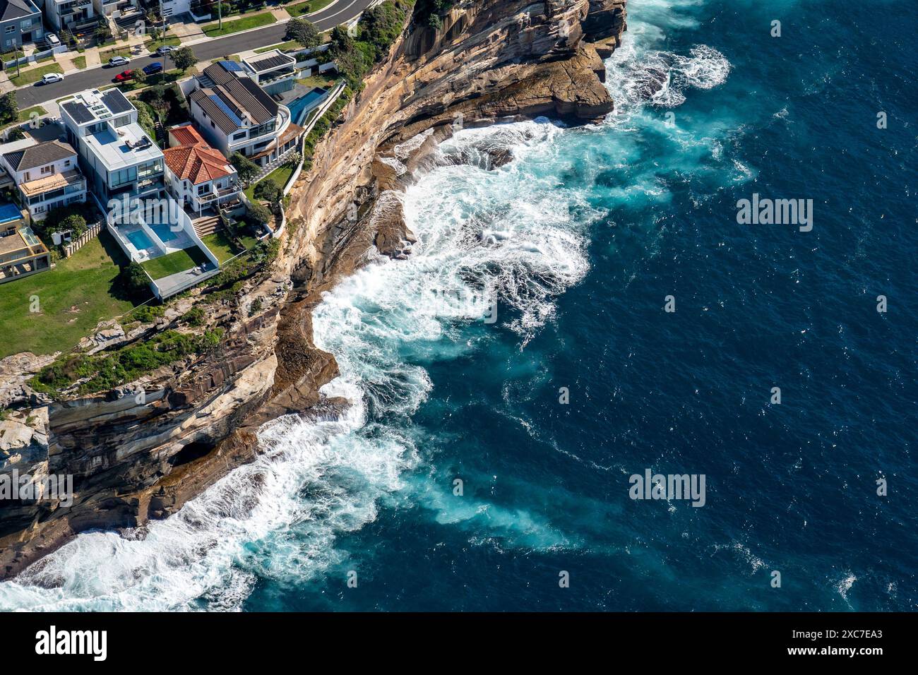 Luftaufnahme der Klippen in Sydney NSW Australien Stockfoto