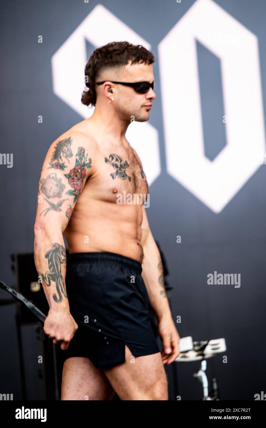 Donington, Großbritannien. Juni 2024. Soft Play begeistert die Menge beim Download Festival. Cristina Massei/Alamy Live News Stockfoto