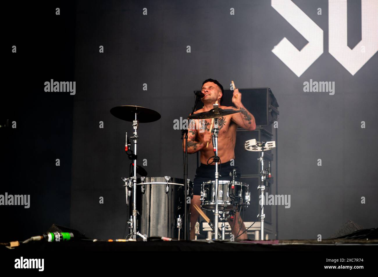 Donington, Großbritannien. Juni 2024. Soft Play begeistert die Menge beim Download Festival. Cristina Massei/Alamy Live News Stockfoto