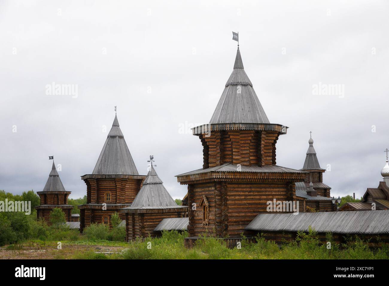 Trifonow-Kloster Der Heiligen Dreifaltigkeit. Das nördlichste Kloster der Welt. Russland, Region Murmansk Stockfoto