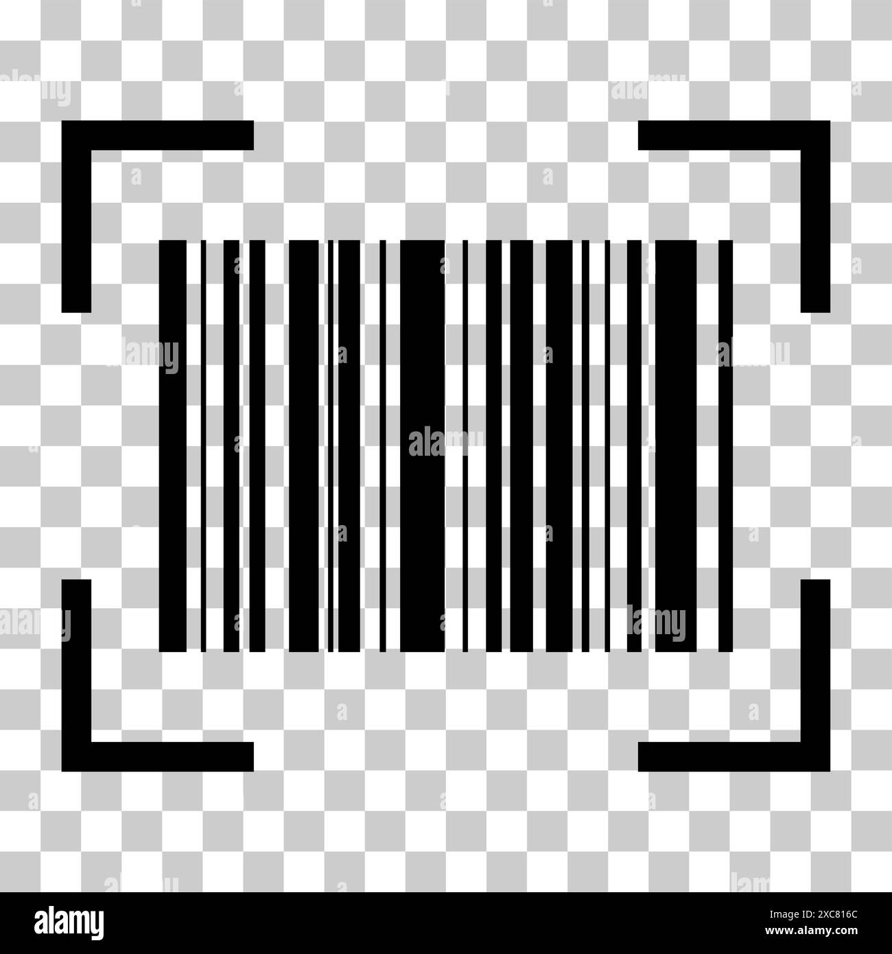 Barcode-Vektorsymbol. Barcode für flaches Web-Design. Isolierte Darstellung. Stock Vektor