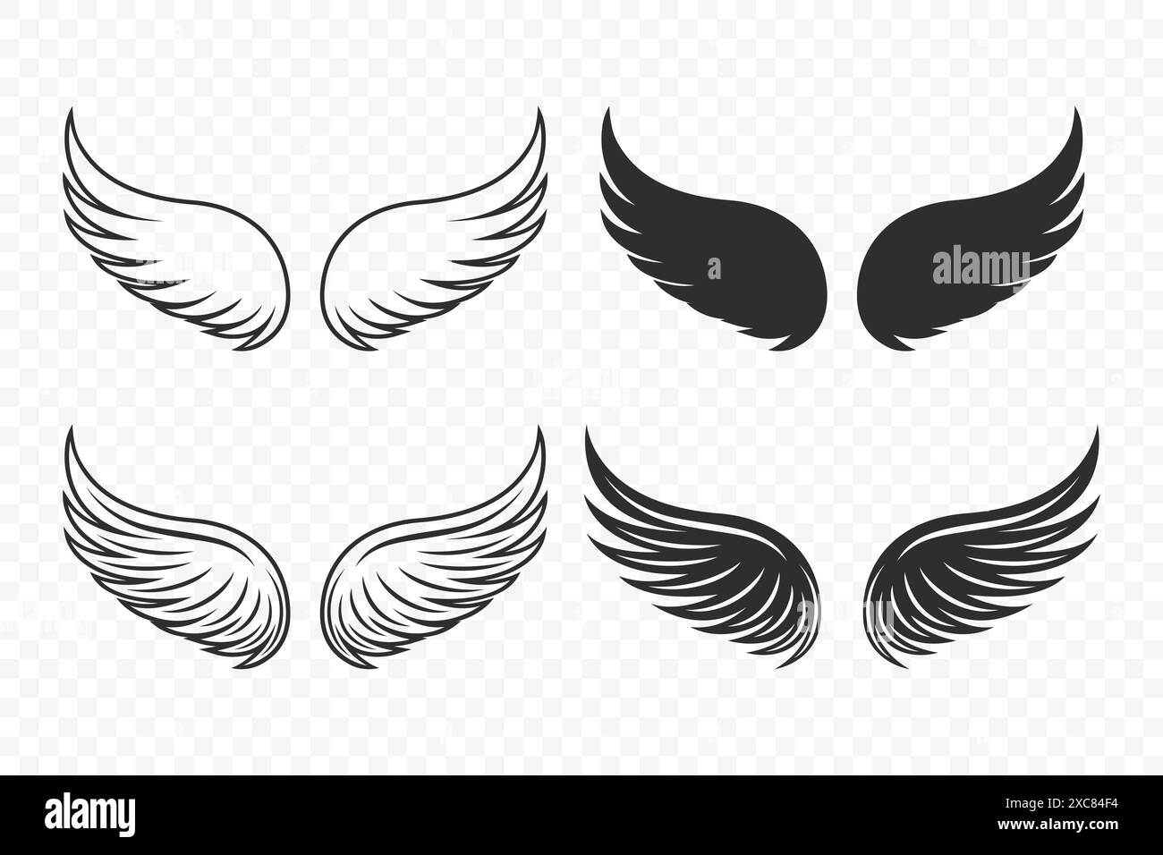 Angel Wings Clip Art Vector