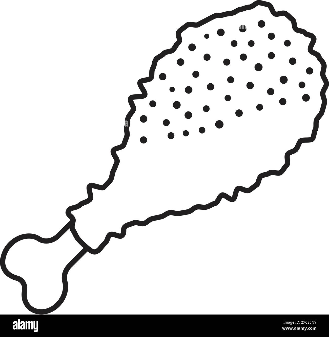 Hähnchenschenkel-Symbol in flacher Ausführung. Vektorillustration für Fast-Food-Menüs auf isoliertem Hintergrund. Drumstick Sign Geschäftskonzept. Stock Vektor