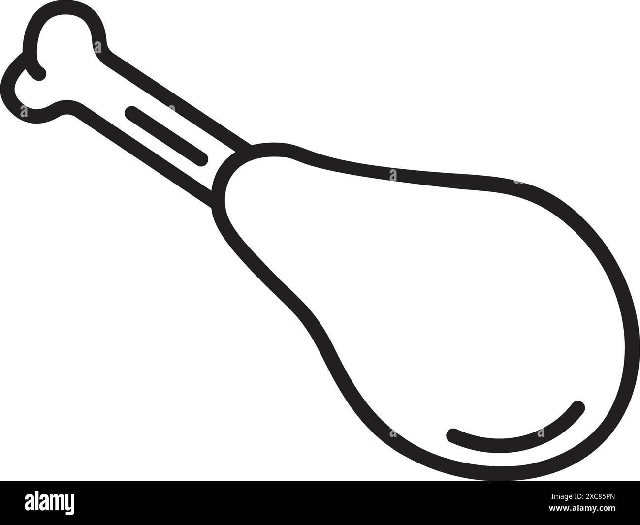 Hähnchenschenkel-Symbol in flacher Ausführung. Vektorillustration für Fast-Food-Menüs auf isoliertem Hintergrund. Drumstick Sign Geschäftskonzept. Stock Vektor