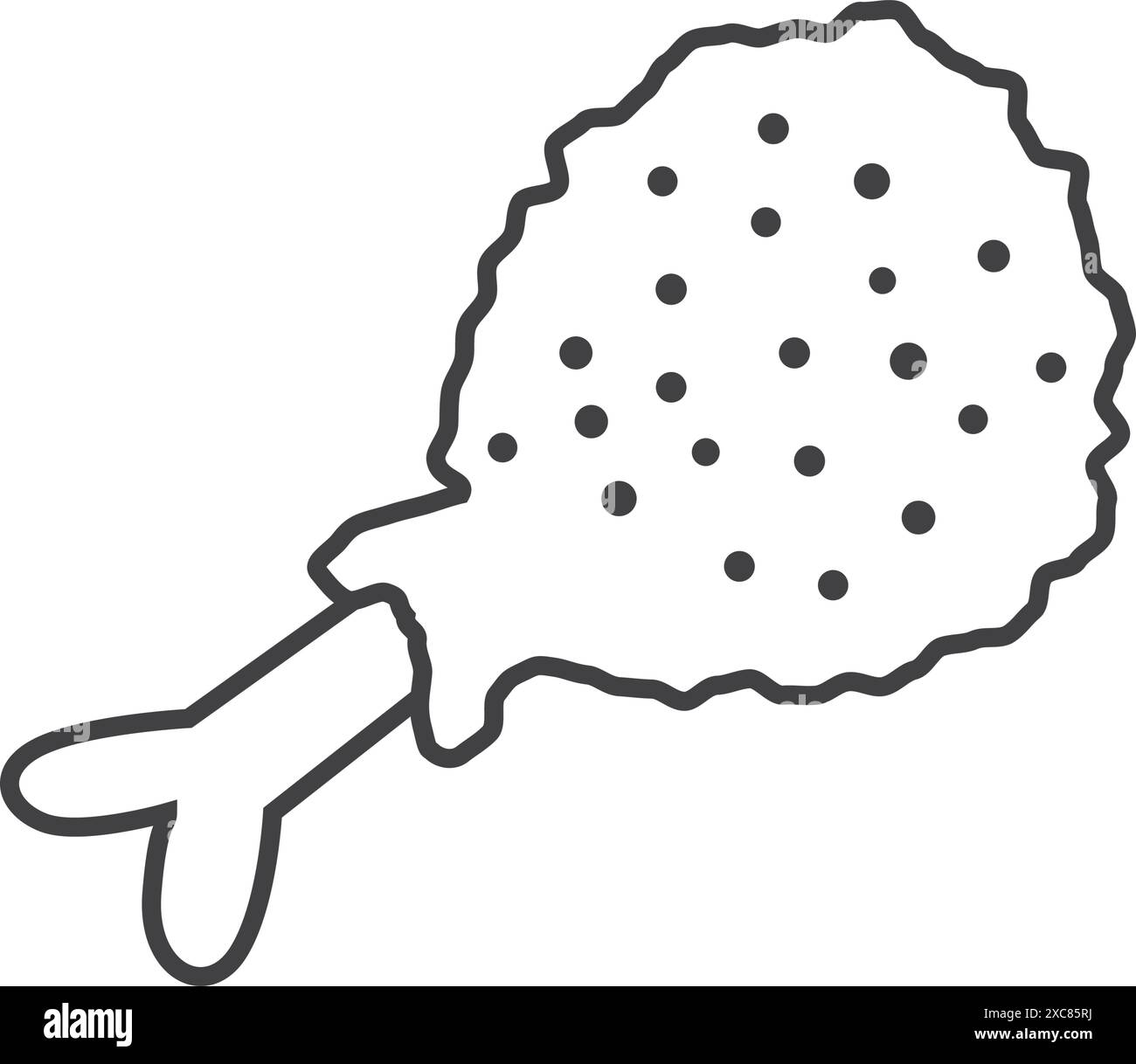 Hähnchenschenkel-Symbol in flacher Ausführung. Vektorillustration für Fast-Food-Menüs auf isoliertem Hintergrund. Drumstick Sign Geschäftskonzept. Stock Vektor