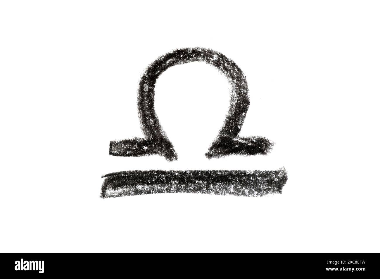 Ein handgezeichnetes Libra-Sternzeichen Stockfoto