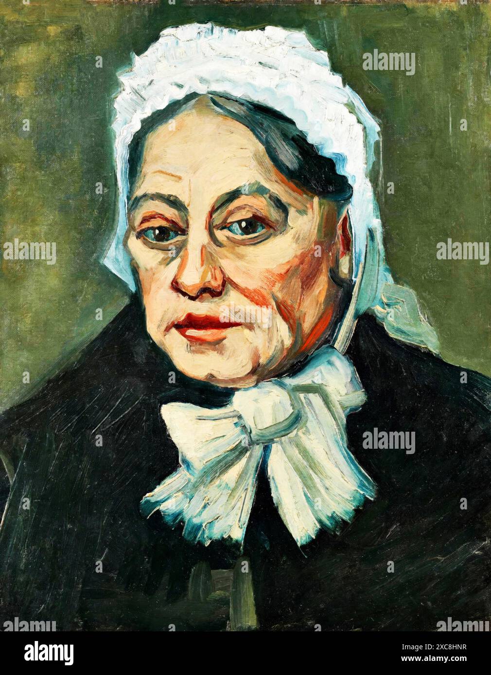 Porträt einer alten Frau, 1885 (Gemälde) Künstler Gogh, Vincent van (1853-90) Holländisch. Stock Vektor