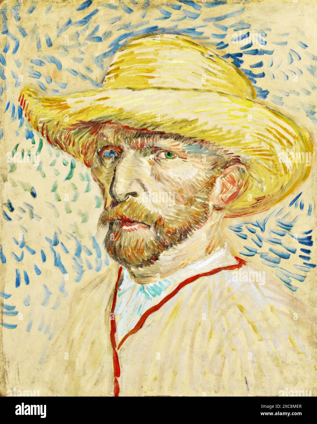 Selbstporträt, 1887 (Gemälde) Künstler Gogh, Vincent van (1853-90) - Niederländisch. Stock Vektor