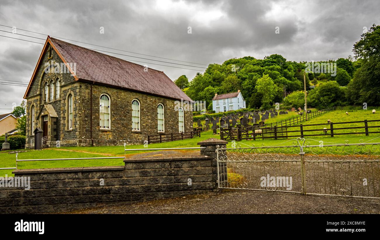 Llwynrhydowen Unitarian Chapel, Pontsian, LLANDYSUL, Ceredigion Stockfoto