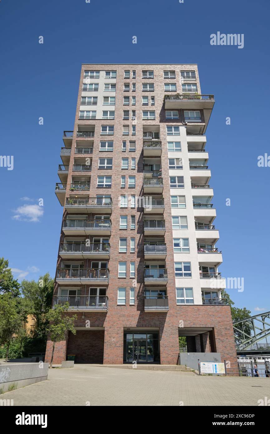 Wohnhochhaus Eiswerderstraße, Wasserstadt Spandau, Hakenfelde, Spandau, Berlin, Deutschland Stockfoto