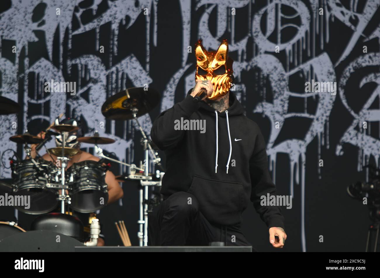 Donington, Großbritannien. Juni 2024. Slaughter spielte auf der Opus Stage während des Download Festivals 2024. Cristina Massei/Alamy Live News Stockfoto