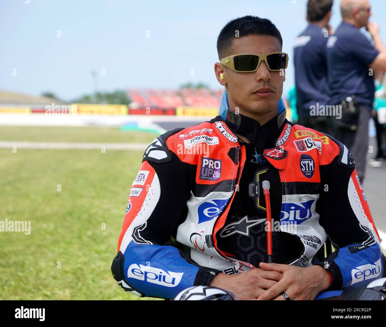 Misano Adriatico, Italien. Juni 2024. Foto Alessandro La Rocca/LaPresse15-06-2024, Misano World Circuit Marco Simoncelli Sport-Motociclismo-WSBK FIM Superbike World Championship-Pirelli Emilia Romagna Runde 14-16-Juni 2024 Gara 1 nella Foto: Michael Ruben Rinaldi -Ducati Foto Alessandro La Rocca/ Credit: LaPresse/Alamy Live News Stockfoto