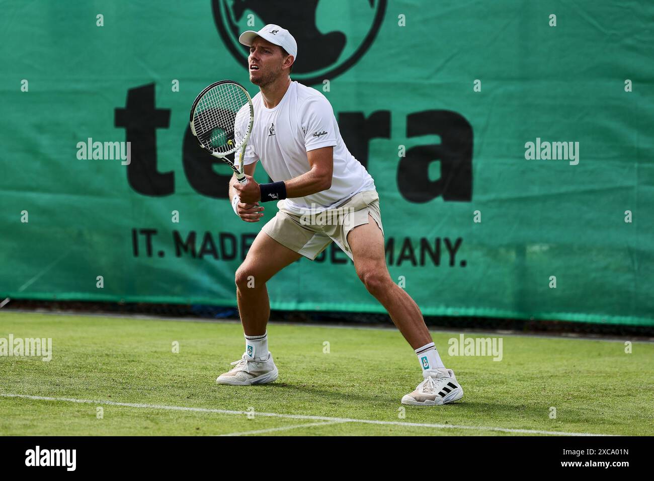 Halle Westf, Westfalen, Deutschland. Juni 2024. James Duckworth (aus) während der 31. TERRA WORTMANN OPEN, ATP500 - Herren Tennis (Bild: © Mathias Schulz/ZUMA Press Wire) NUR REDAKTIONELLE VERWENDUNG! Nicht für kommerzielle ZWECKE! Stockfoto