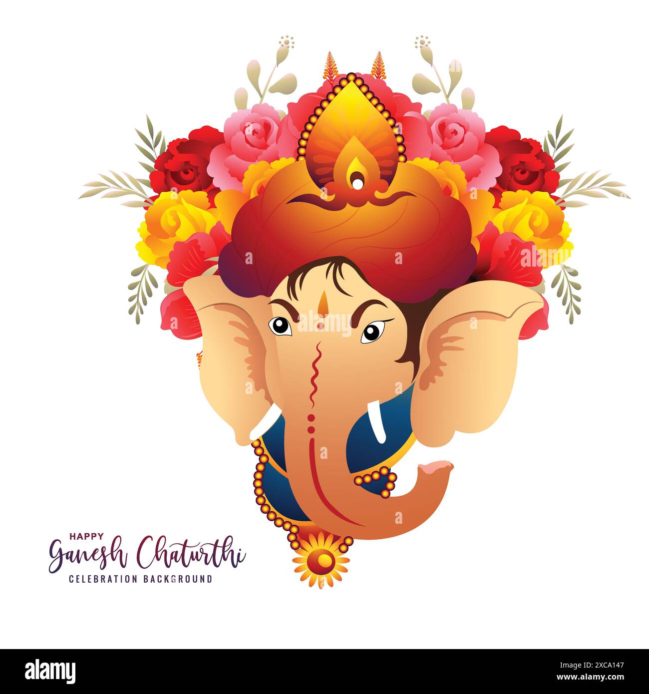 Hintergrund der Hindu-Gottheit-Lord ganesha Festival-Feiertagskarte Stock Vektor Hintergrund der Hindu-Gottheit-Lord ganesha Festival-Feiertagskarte Stock Vektor