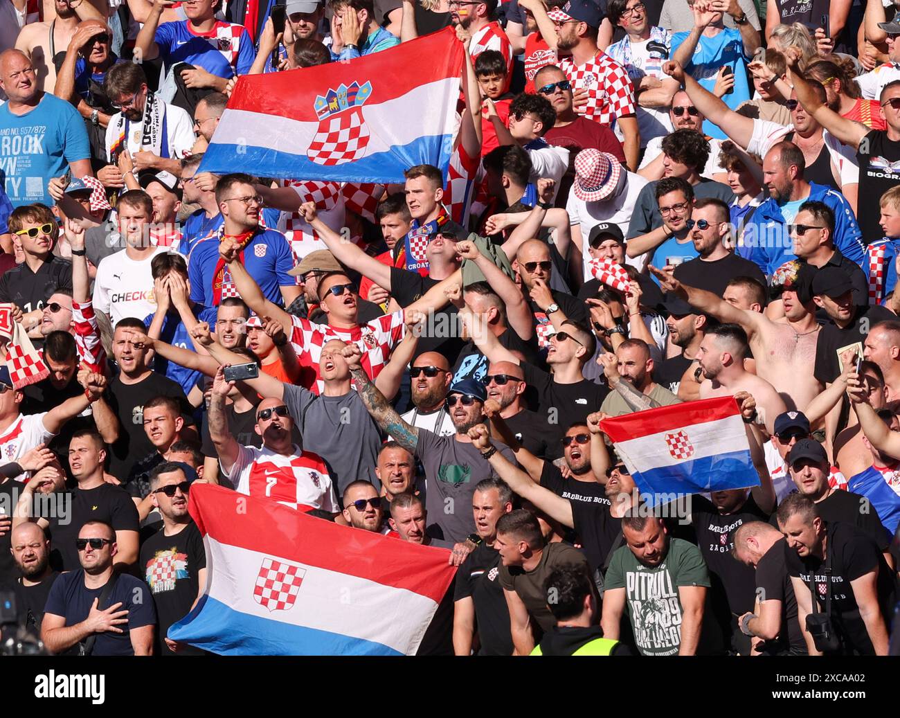 BERLIN, DEUTSCHLAND 15. JUNI Kroatische Fans beim Spiel der Gruppe B UEFA EURO 2024