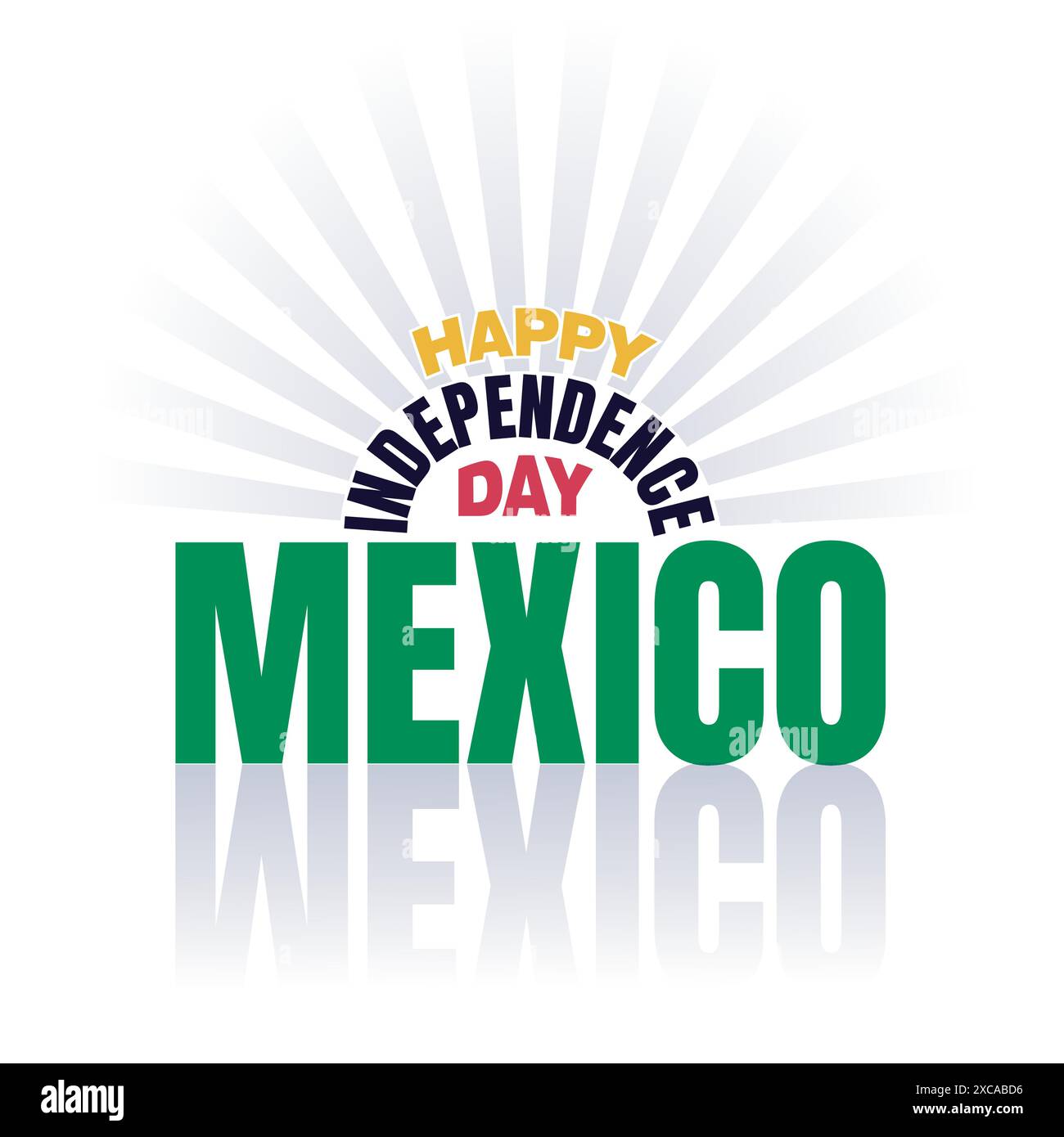 3D-Typografie-Poster-Design des mexikanischen Unabhängigkeitstages. Mexiko-Abzeichen, Etikett, Aufkleber. Vorlage für den Tag der mexikanischen Unabhängigkeit am 16. September. viva Mexiko Stock Vektor