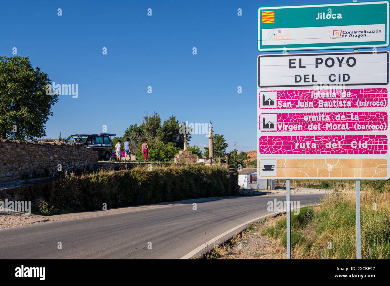 Der Weg von El Cid, El Poyo del Cid, Gemeinde Calamocha, Provinz Teruel, Aragon, Spanien, Europa Stockfoto