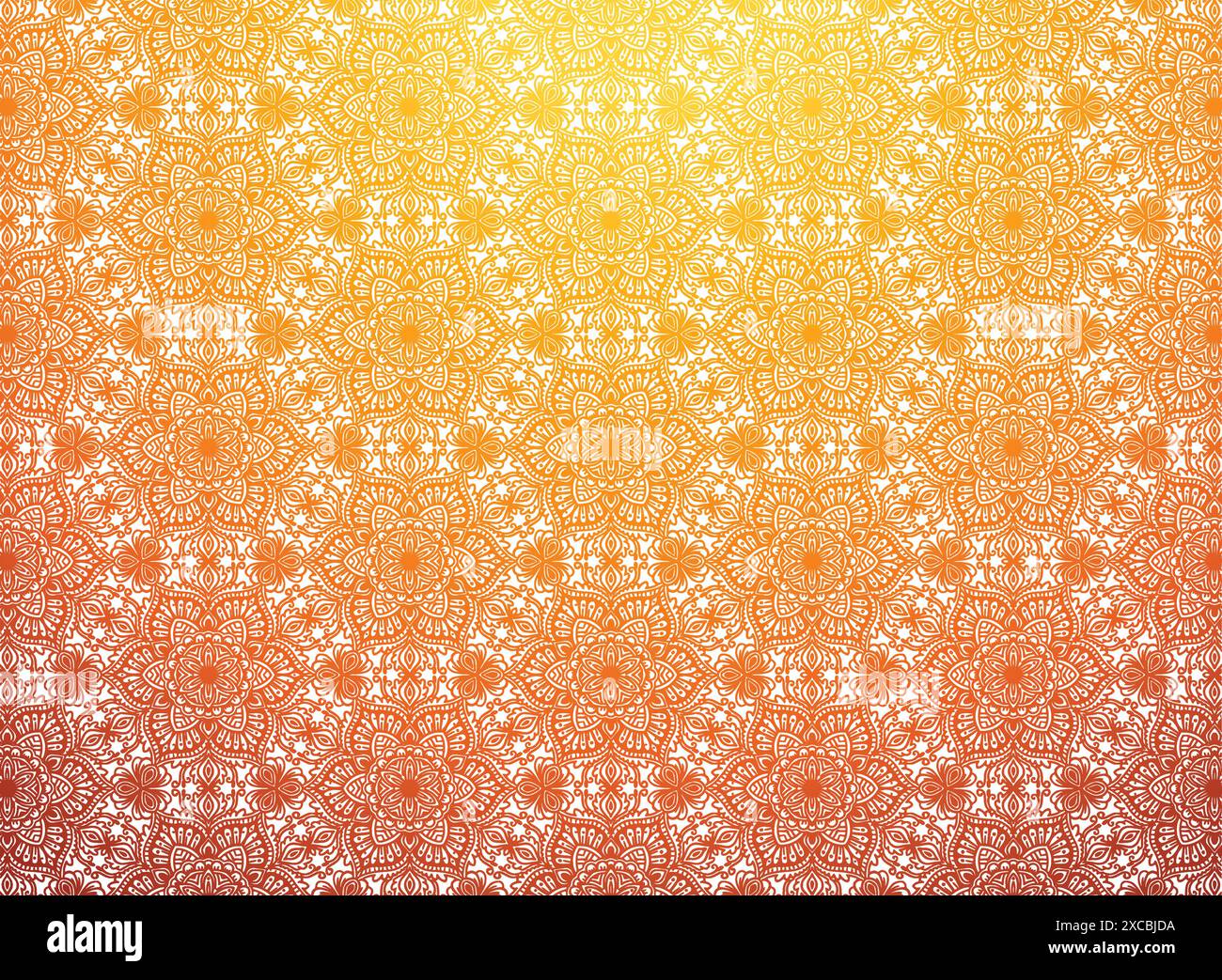 Ethnischer dekorativer Hintergrund mit buntem Blumenmandala-Muster Stock Vektor