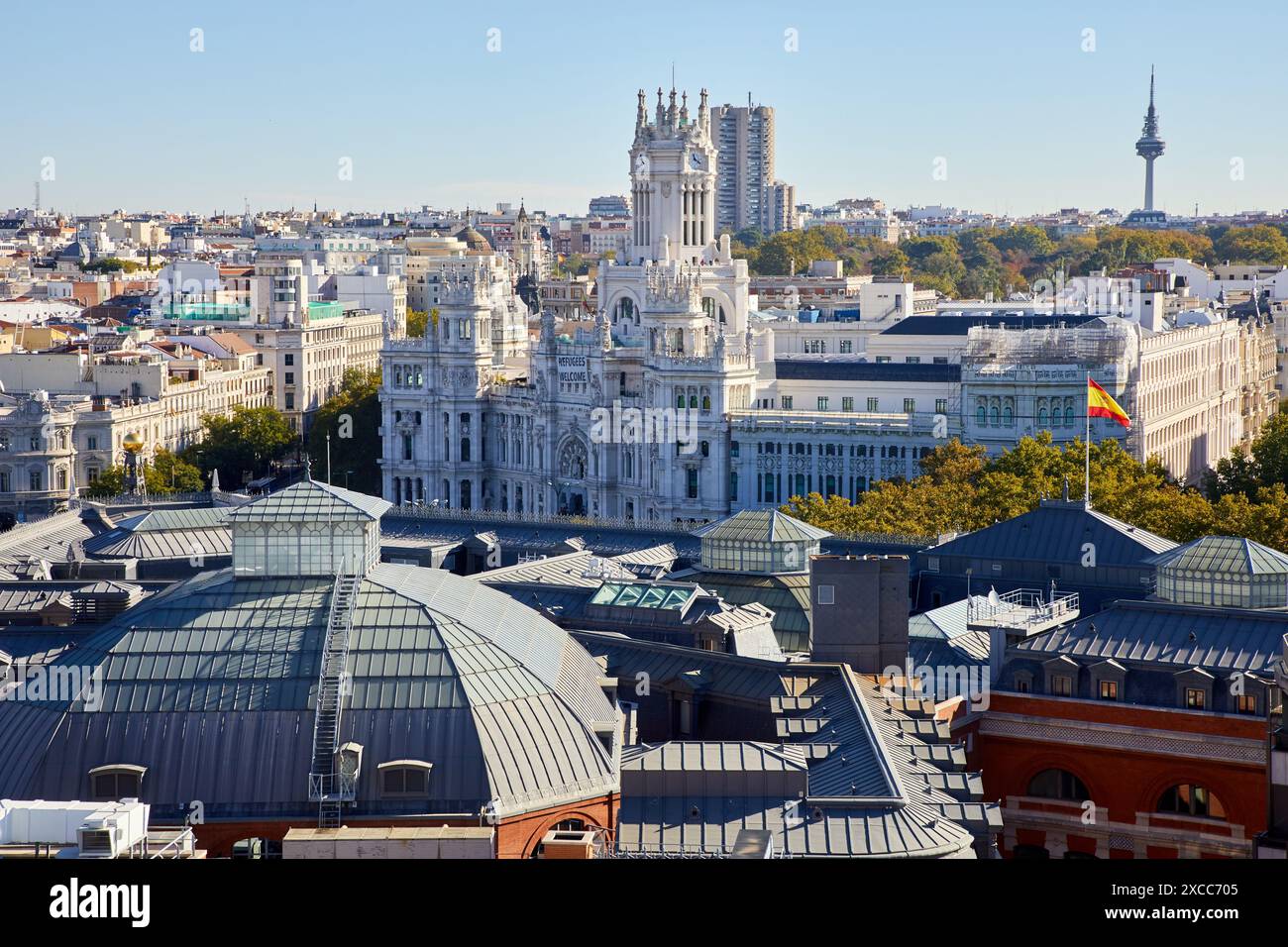 Main Post Office, Casa de Computerwoche y Telegrafos, Madrid, Spanien, Europa Stockfoto