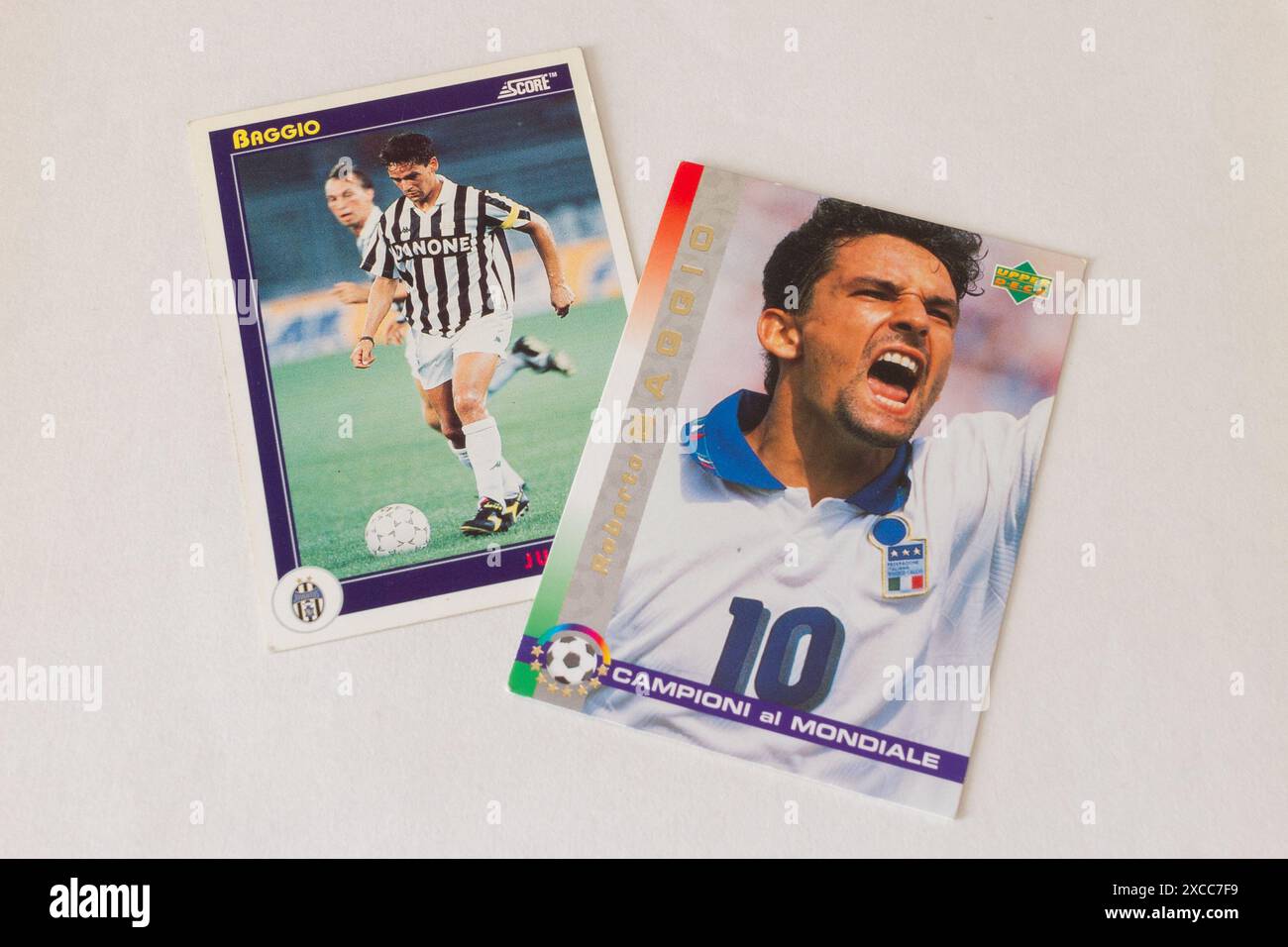 Fußballlegende Roberto Baggio, ehemaliger Spieler von Juventus und der italienischen Nationalmannschaft Stockfoto