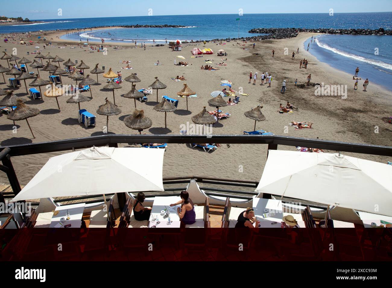 Playa de Las Americas, Strand, Teneriffa, Kanarische Inseln, Spanien. Stockfoto