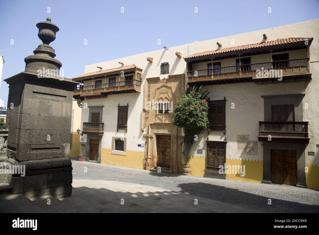 Columbus-Haus-Museum (Westfassade), Stadtteil Vegueta, Las Palmas de Gran Canaria, Gran Canaria, Kanarische Inseln, Spanien Stockfoto