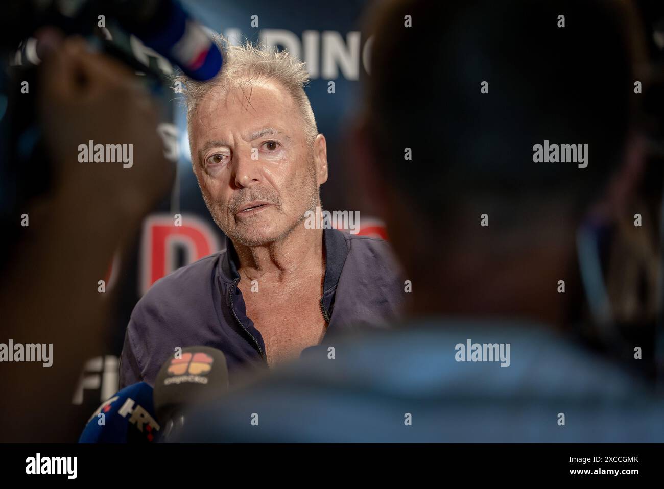 Osijek, Kroatien. Juni 2024. Schauspieler Armand Assante nimmt am 16. Juni 2024 an der Pressekonferenz des Films „260 Days“ in Cepin, Kroatien Teil. 260 Days wurde von Jakov Sedlar inszeniert und enthält ein Drehbuch des Oscar-Preisträgers Barry Morrow. Die Dreharbeiten werden in Ostkroatien in Slawonien und Baranja stattfinden. Marijan Gubinas Roman „260 Tage“ handelt von den erschütternden Erfahrungen, die während des Heimatkrieges erlebten. Foto: Davor Javorovic/PIXSELL Credit: Pixsell/Alamy Live News Stockfoto