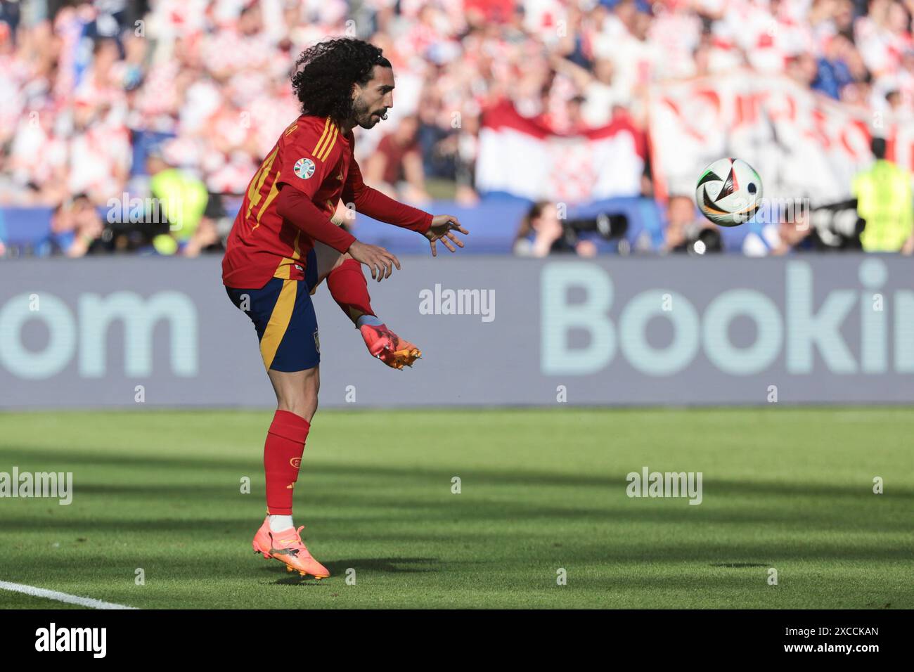 Berlin, Allemagne. Juni 2024. Marc Cucurella aus Spanien während der UEFA Euro 2024, Gruppe B, Fußballspiel zwischen Spanien und Kroatien am 15. Juni 2024 im Olympiastadion in Berlin, Deutschland - Foto Jean Catuffe/DPPI Credit: DPPI Media/Alamy Live News Stockfoto