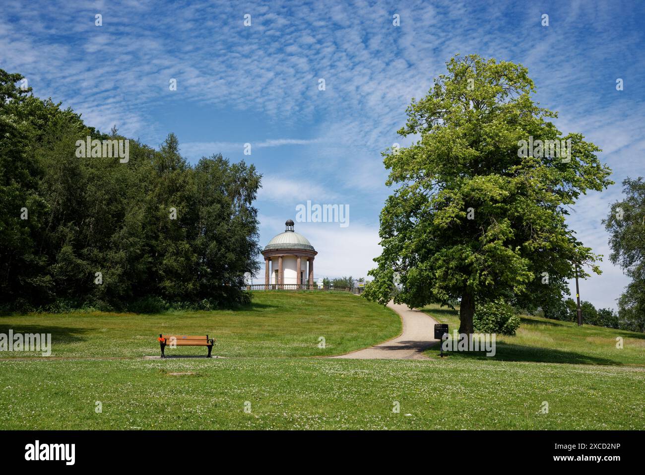 Heaton Park Temple, der höchste Punkt in Manchester, England. Stockfoto