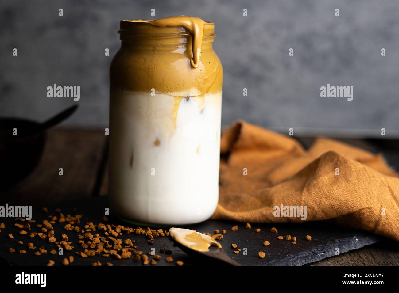 Dalonga Kaffee im einmachglas Stockfoto